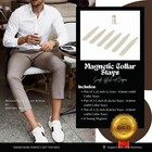Magnetic Collar Stays - 3 Pairs With Magnets - Multi-sizes Pack -shirt Accessory