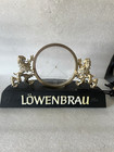 Vtg L  wenbr  u Brewery Light Up Clock Sign Bar Display Lions German Beer Man Cave