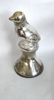 Mercury Glass Bird On Pedestal Figurine