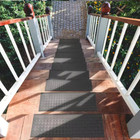 Rubber Stair Treads Waterproof Low Profile Non Slip Indoor outdoor Black  5 Set 