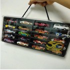 2x Section Wall Display With 20 Hot Wheels Matchbox Cars 20 Slots-black