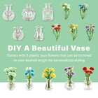 Cute Mini Vase Magnets For Fridge  Tiny Plant Glass Vases With Flowers  Magnetic