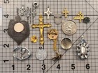 Lot Of  17 Christian Religious Pins   Charms  Catholic Sacred Heart Auto League