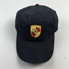 Porsche Hat Cap Strapback Black Racing Motorsport Cars Automobile Logo Dad