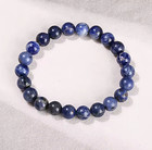 8mm Sodalite Beads Bracelet Crystal Healing Reiki Blue Gemstone Elastic Gift