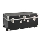 Wheeled Storage Trunk Lockable Chest Camping Dorm Room Organizer Handles New