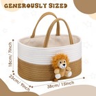 Lion Baby Diaper Caddy Organizer Cotton Rope Nursery Storage Bin Basket Baby    