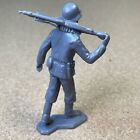 Marx Toys Wwii Battleground Gray German Machine Gunner  Vtg 1960   s Army Men