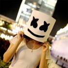 Halloween Marshmello Helmet Music Party Costume Dj Mask Face Cosplay Latex Head