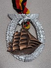 7 Vintage Volkswanderung Badge metal 1980s See Pics Ships  Train  Boat  Train  l