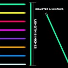 86 Pcs Ultra Bright Glow Sticks  8 Inch Glow Sticks Bulk Party Pack