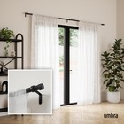 Umbra Cappa Curtain Rod Includes 2 Matching Finials 56 To 120-inches Black