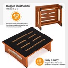 Wooden Step Stool With Non-slip Rubber Feet Step  Heavy Duty Platform Steppin   