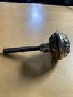 Antique Victorian Bronze Solid Round Door Knob 2 25    Ornate Geometric Design