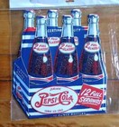 Pepsi Cola 6 Pack Bottles Vintage Style Embossed Metal Sign 12 5   X 13 5 