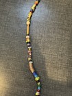 Antique Native American Indian Venetian Trade Bead Necklace 54  Wheat Penny