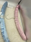 Vintage Satin Covered Clothes Hangers Pastel Colors Set Of 4