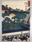 Kuniyoshi Woodblock Print Triptych gishi Hyojo No Zu ukiyo-e chushingura  C 1850