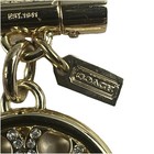 Coach  Key Chain Gold Pave Crystals Circle  Signature Purse Charm  92959  J3
