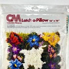 Vtg 1978 Columbia Minerva Latch-a-pillow Hook Pattern 16  X 16  Spring Blossoms