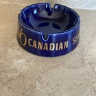 Seagrams Vo Canadian Whiskey Cobalt Blue Ceramic Ashtray Barware Advertising