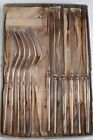 1847 Rogers Antique Meriden Britannia 16 Dwt Fork Knife Set Of 12 Silverplate