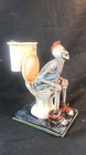 Skeleton On Toilet With Spiked Hair Fantasy Figurine