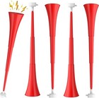 Collapsible Stadium Horn 24 Inch Vuvuzela Plastic Trumpet Blow Red 