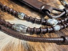 Romel Reins - Silver Ferrule Show Ring - Dark Oil - Hand Braided