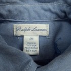 Ralph Lauren Baby Dress 6 Months Blue Long Sleeve Cotton Embroidered Pony Logo