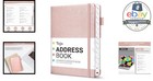 Address Book With A-z Tabs A-rose Gold Faux Leather 5 2 X 6 8 In Large Print