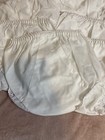 Vintage Icm Girls Panties Diaper Cover Size 3 White Lace Double Seat X7 Lot