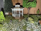 Ho Scale 1 87 Gazebo - Brown And White walnut Base