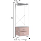 Clothing Rack With 2 Drawers - Tall  Closet Stand Dresser