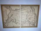 1890 2-piece United States Map Fm Rand-mcnally World Atlas See Pics   Descrip