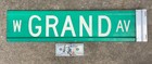 Vintage Chicago Grand Avenue  Street Sign 6 75x30 