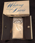 Vintage Whiting   Davis Mesh Key id card Holder Silver Mesh Trifold New In Box