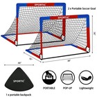 2 Pack 4 x3  Soccer Goal Net Set     Pop-up Kids Portable Indoor outdoor Goals