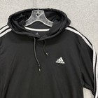 Adidas Hoodie Mens Medium Black Lightweight Pullover Long Sleeve Shirt Aeroready