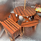 Vintage Lundby Dollhouse Lot Of 11 Pieces Patio Furniture Umbrella Table Chairs