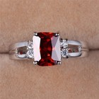 Silver Women Ring Oval Zircon Engagement   Anniversary  Gift