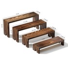 Large 2 Set Stackable Wooden Cupcake Stand Tiered Riser Display Stands For Ve   