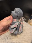 Shar-pei Wrinklie Dog Coin Bank Vintage W Stopper Felt-covered Plastic 5 tall