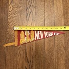 Vintage Souvenir New York City Felt Pennant 12  Empire State Statue Liberty Rca