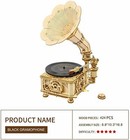Rokr Electric Gramophone 3d Wooden Puzzle Laser Cutting Games Xmas Gift