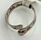 925 Sterling Silver Mother Child Heart Wrap Ring Size 8 Engraved Sentiment Gift