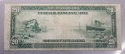1914  20 Twenty Dollars Federal Reserve Note Us Large Bill Blue Seal Chicago 7-g
