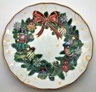 Williams Sonoma Twas The Night Before Christmas Wreath Salad Plate New