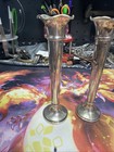 Vtg B   M Sterling Silver Weighted Trumpet Bud Vase 286 5 1 8     Pair