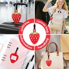 Reusable Red Travel Suitcase Tag Pvc Luggage Label Holder With Detailed Design
